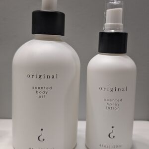 Scented Body Oil and Spray Lotion Set - White